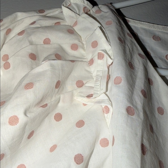 Kate Spade White and Pink Polka Dot Blouse - Picture 4 of 7